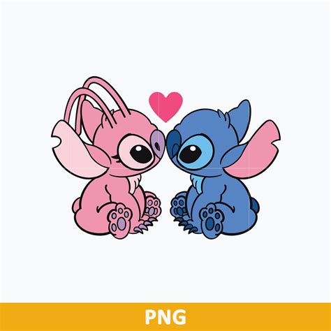 Stitch Angel Kiss Png, Valentine Stitch Png, Disney Valentine Png Cut ...