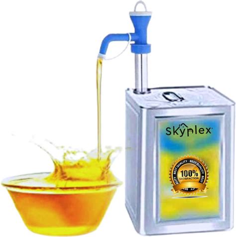 Skyplex 150 ml Stainless Steel Manual Hand Oil Pump for 15 Kg Oil Tin ...