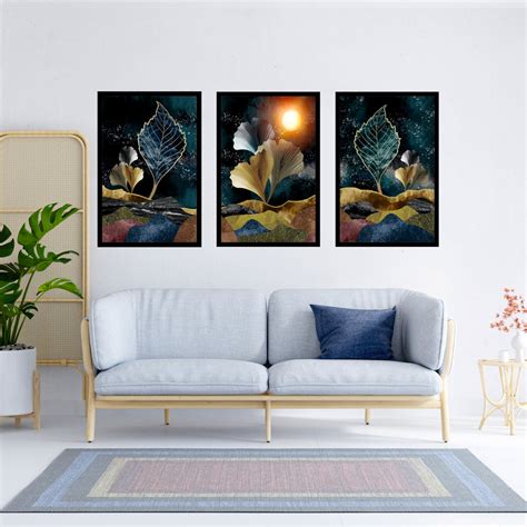 Floral Art - Wall Painting (Set of 3) – TangyOak