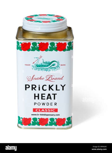 Snake Brand Prickly Heat powder tin Stock Photo - Alamy
