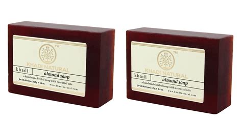 Buy Khadi Natural Almond Soap, 125g |Herbal Bathing Bar | Natural Soap ...