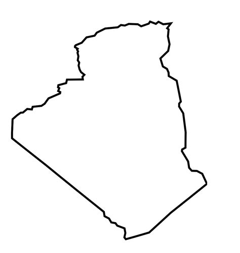 Download Free Printable Blank Outline Map of Algeria
