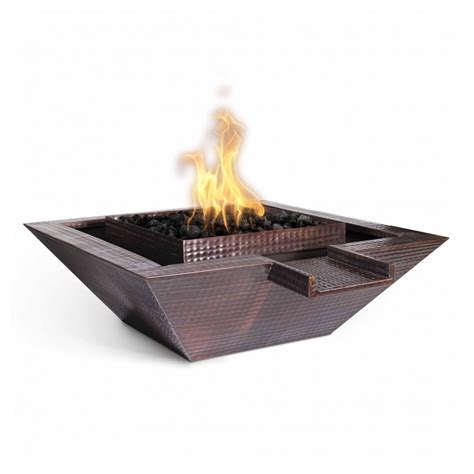The Outdoor Plus Metal Cazo Copper 4-way Spill Fire & Water Bowl - Fire ...