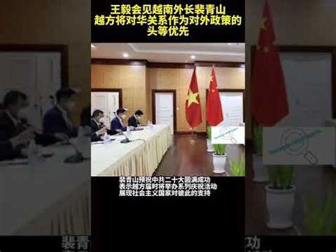 王毅会见越南外长裴青山越方将对华关系作为对外政策的头等优先🇨🇳🇻🇳 - YouTube