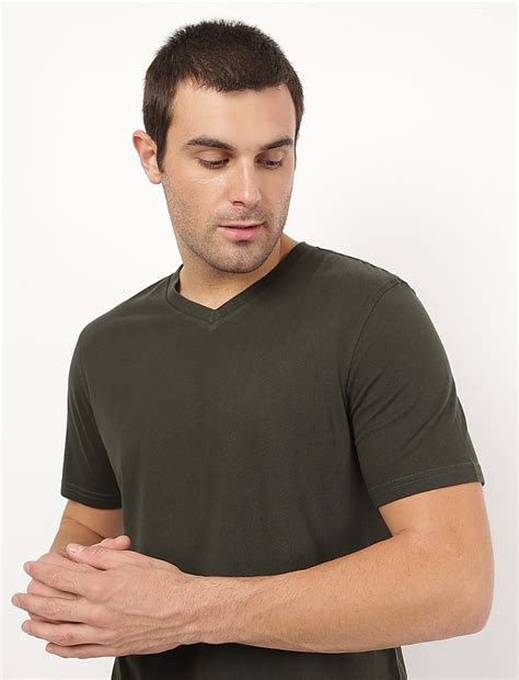 Buy Pure Cotton Plain V-Neck T-Shirt at Marks & Spencer