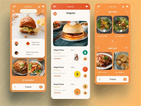 Premium Photo | Food delivery mobile app UI UX design concept AI Generated