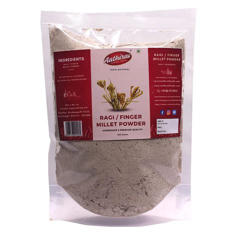 Aathirai Ragi/Finger Millet Powder 500 GMS | 100% Pure and Natural ...