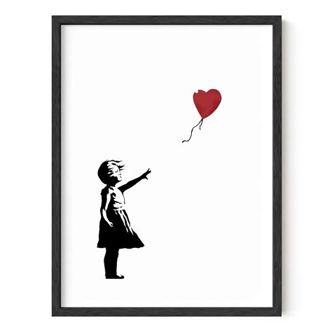 Amazon.com: HAUS AND HUES Banksy Girl with Balloon Wall Art - Hopeful ...