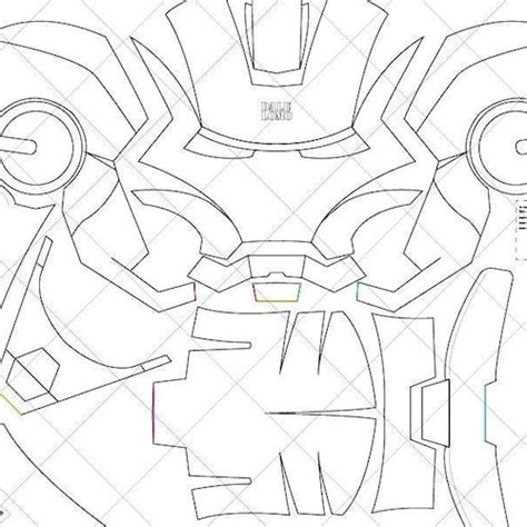 Buy Iron Man Mark 42 Helmet A4 & Letter Size PDF Template ready Online ...