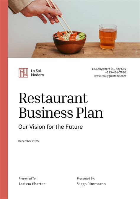 Restaurant Business Plan Template 的图像结果