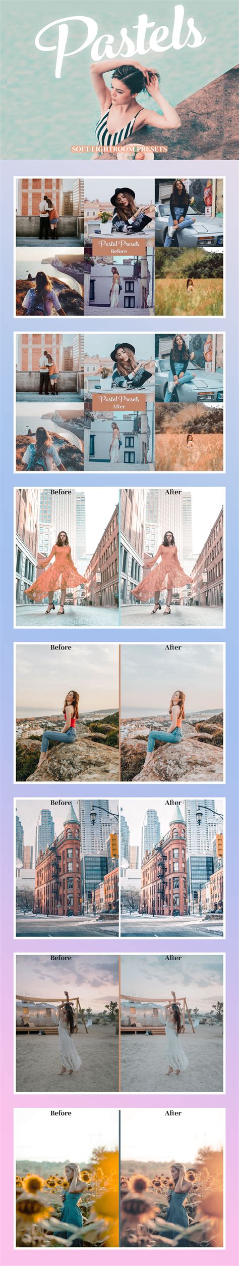 Pastels - Lightroom Presets by Maple Visuals | Creative Market | Pastel ...