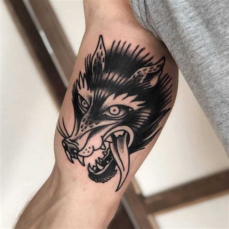 Wolf Tattoo Traditional