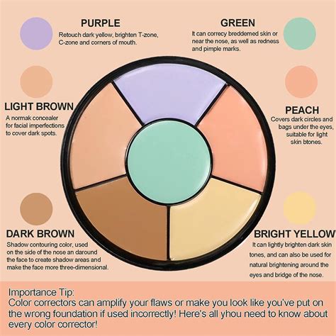6 in 1 Color Corrector Palette for Dark Circles & Redness - Full ...