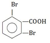 The reaction of p-HOC6H4COOH with excess Br2 forms