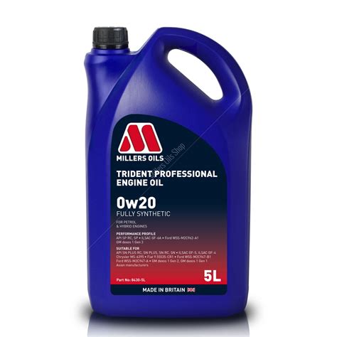 Millers Oils Trident Professional 0w20 Engine Oil - Buy Online - Millers Oils Shop