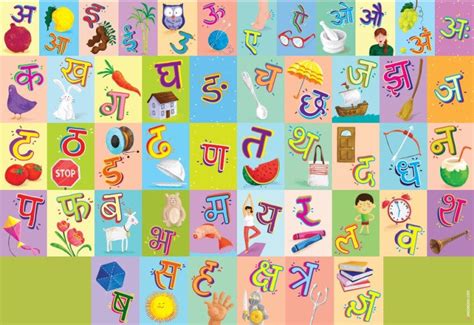 Hindi Alphabet Illustrated Chart | Zeezeezoo