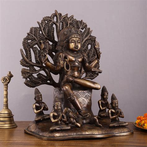 Buy Pure Brass Dakshinamurthy Statue 18" large - Budhshiv.com