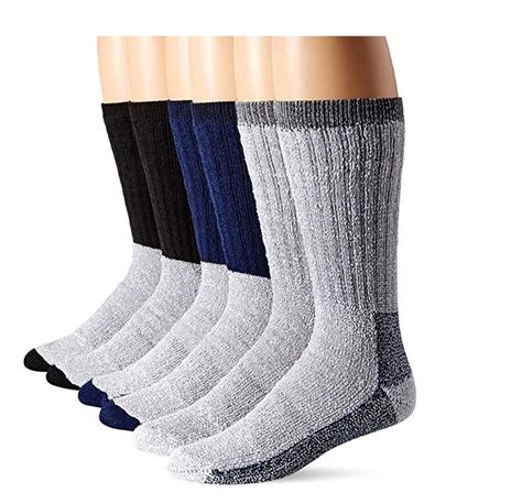 6 Pairs Excellent Mens Merino Wool Thermal Ski Winter Hiking Camping ...