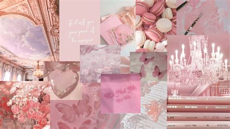Download Light Pink Aesthetic Collage Wallpaper | Wallpapers.com