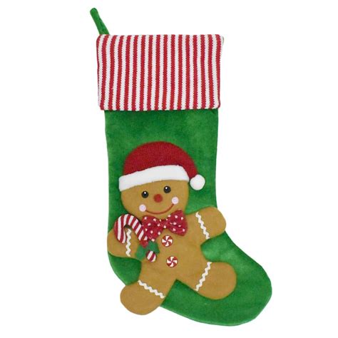 Gingerbread Boy Stocking 20in | Christmas Indoor Decoration | At Home