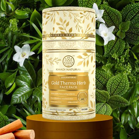 Khadi Natural Gold Thermo Herb Skin Tightning Face Pack - 100gm