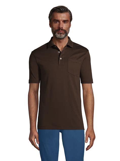 Lands' End Lands' End Men's Short Sleeve Super Soft Supima Polo Shirt ...