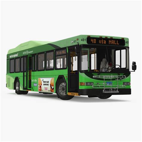 Gillig Low Floor Hybrid Bus Intercity Transit opgetuigd 3D-model 3D ...