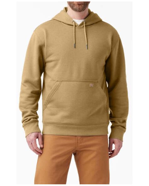 Dickies Men's Durable Water Resistant Hooded Work Sweatshirt, Brown