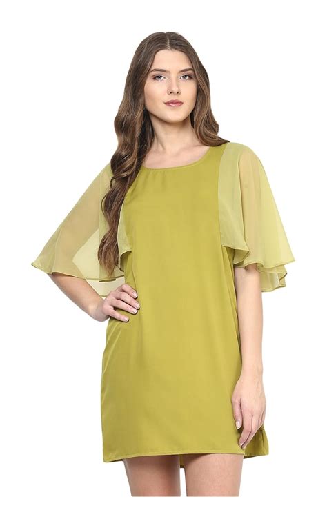 Buy Mabish by Sonal Jain Women's A-Line Dress (Green, XX-Large ...