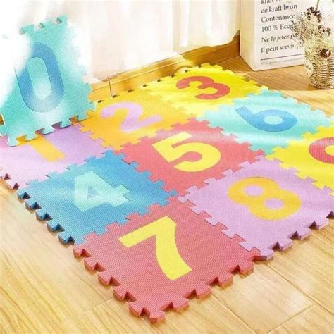 Tapis enfants Mousse EVA Puzzle enfants Tapis de jeu bébé Carrelage de ...