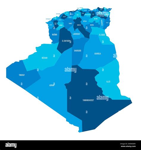 Map of algerian provinces hi-res stock photography and images - Alamy