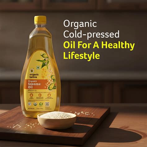 Buy Organic Cold-Pressed Sesame Oil Online | 1L – Organic Tattva
