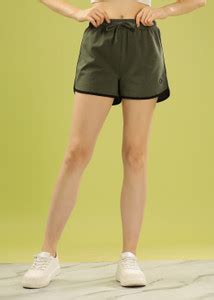 Dollar Solid Women Dark Green Sports Shorts - Buy Dollar Solid Women ...