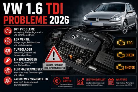 VW 1.6 TDI Probleme 2026: Golf, Polo & Passat im Check