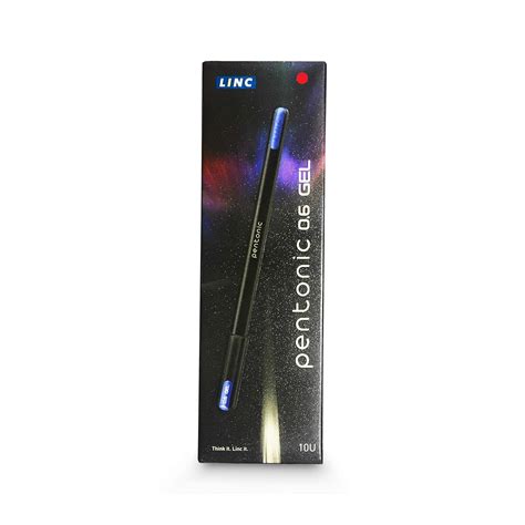 Pentonic 0.6 mm Gel Pen Blister Pack | Black Body | Red Ink | Set of 10 ...