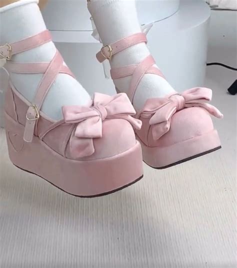 Cute bow shoes | Cute shoes heels, Cute shoes, Kawaii shoes