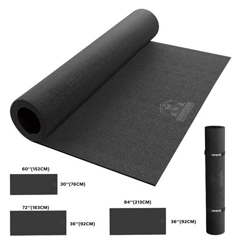 Extra-Thick Gym Mat (2.5x5/3x6/3x7 ft) - Non-Slip Floor Protection for ...