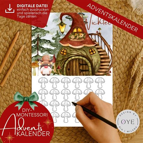 Printable Elf Advent Calendar | DIY Montessori Advent Calendar for Kids ...