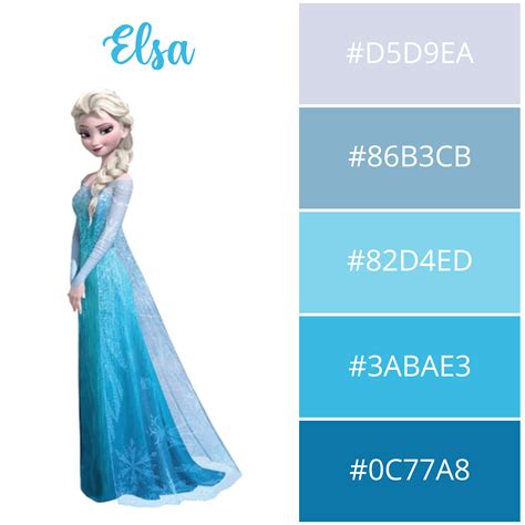 Elsa Colour Scheme | Princess coloring, Disney princess colors, Disney ...