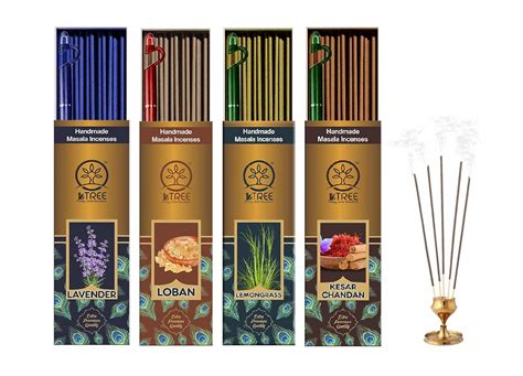 1 Tree Lavender+Loban+Lemongrass+Kesar Chandan Agarbatti Sticks ...