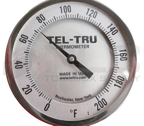 NEW TEL-TRU BC550R BIMETALLIC THERMOMETER 0-200DEG F 1/2"NPT - PLC ...