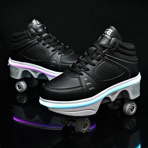 Pairobin Roller Skate Shoes - Sneakers Roller Shoes 2-in-1 Suitable for ...