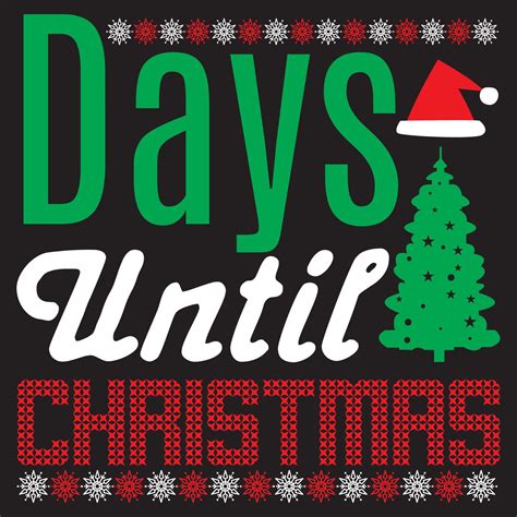 Days Until Christmas 21625272 Vector Art at Vecteezy