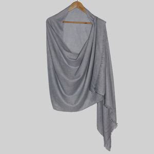 Silver Grey GI Certified Pashmina Stole – Parinita Sarees and Fashion