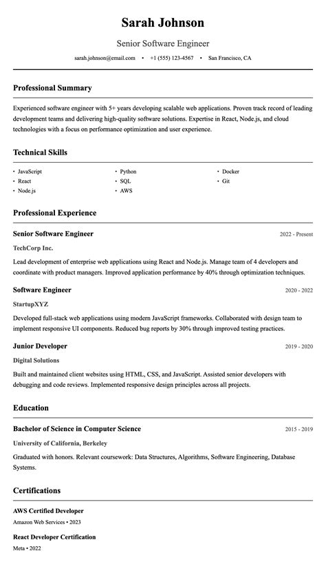 ATS Classic Professional Resume Template - free Download | ResumeGyani