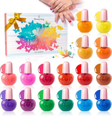 Amazon.com : TOMICCA Kids Nail Polish - 10 Colors Quick Dry Nail Polish ...