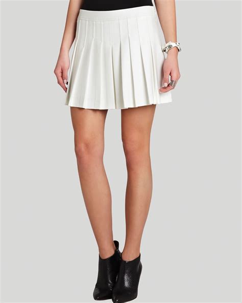 Lyst - BCBGMAXAZRIA Mini Skirt Shane Pleated in White