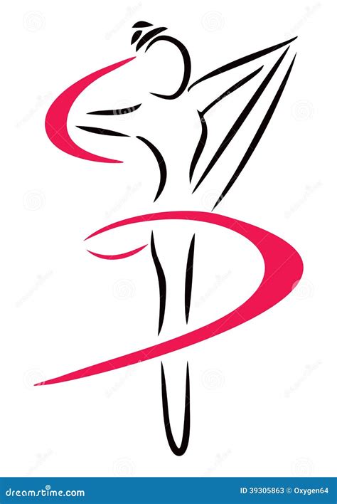 Dance art stock vector. Illustration of gymnast, practice - 39305863