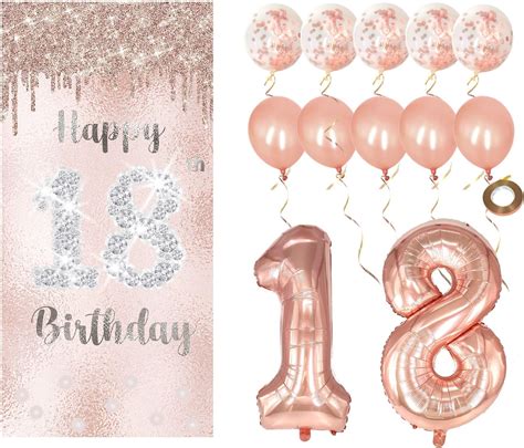 Amazon.com: Joyiou Happy 18th Birthday Decorations Gifts for Girl, 18th ...