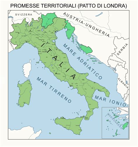 Territories promised to Italy by the Triple Entente (The Treaty of ...
